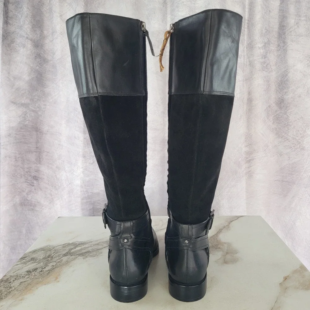 Joan David Size 9 M Dazadarah Knee High Black Tall Boots
